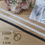 گیپور کد LO200 بسته 15 یاردی عرض 1.5 سانت