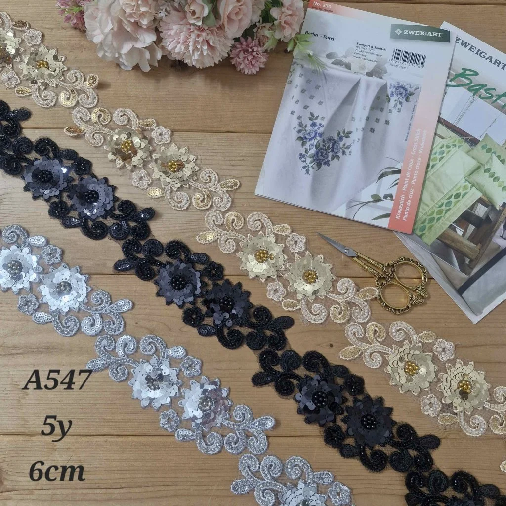 نوار ملیله دوزی کد A547 بسته 5 یاردی