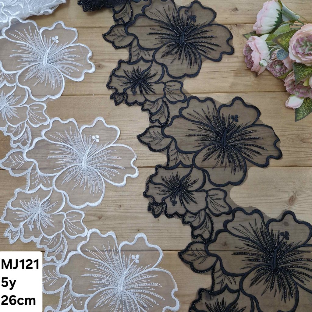 نوار ملیله دوزی کد MJ121 بسته 5 یاردی