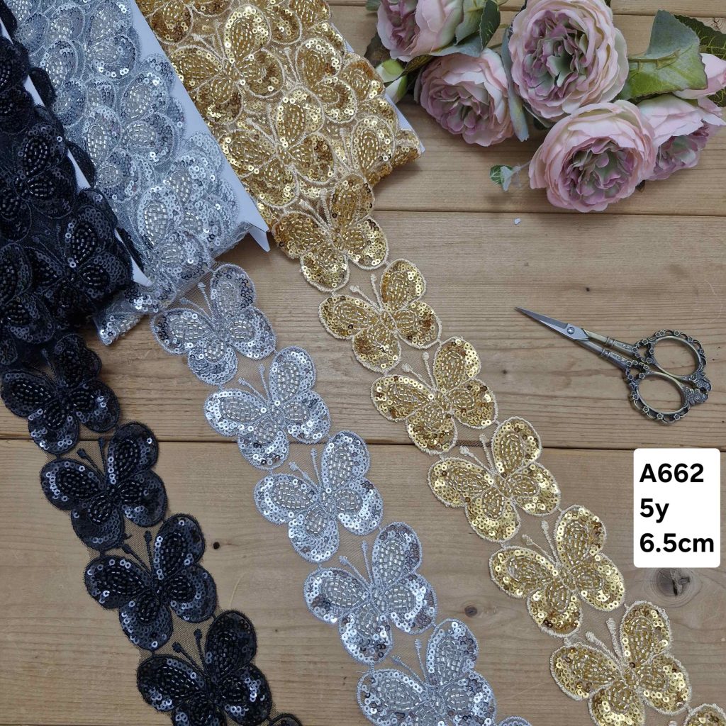 نوار ملیله دوزی کد A662 بسته 5 یاردی