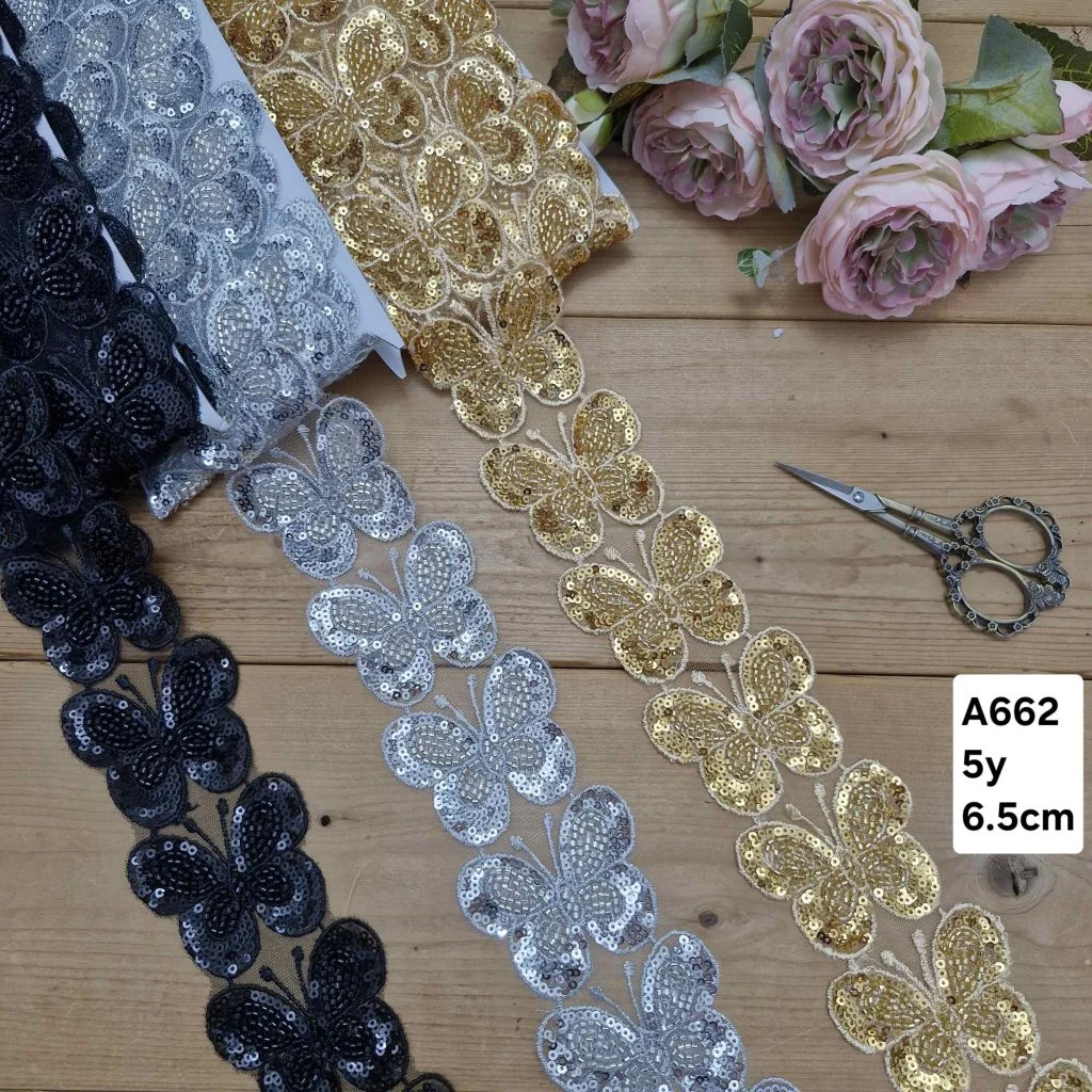 نوار ملیله دوزی کد A662 بسته 5 یاردی