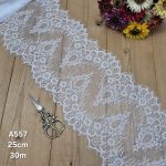 تور سوزنی کد A557 بسته 30 متری عرض 24 سانت-سفید
