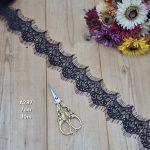 تور سوزنی کد A297 بسته 30 متری عرض 7 سانت-مشکی