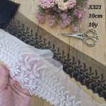 تور ارگانزا کد X321 بسته 10 یاردی سایز 10 سانت