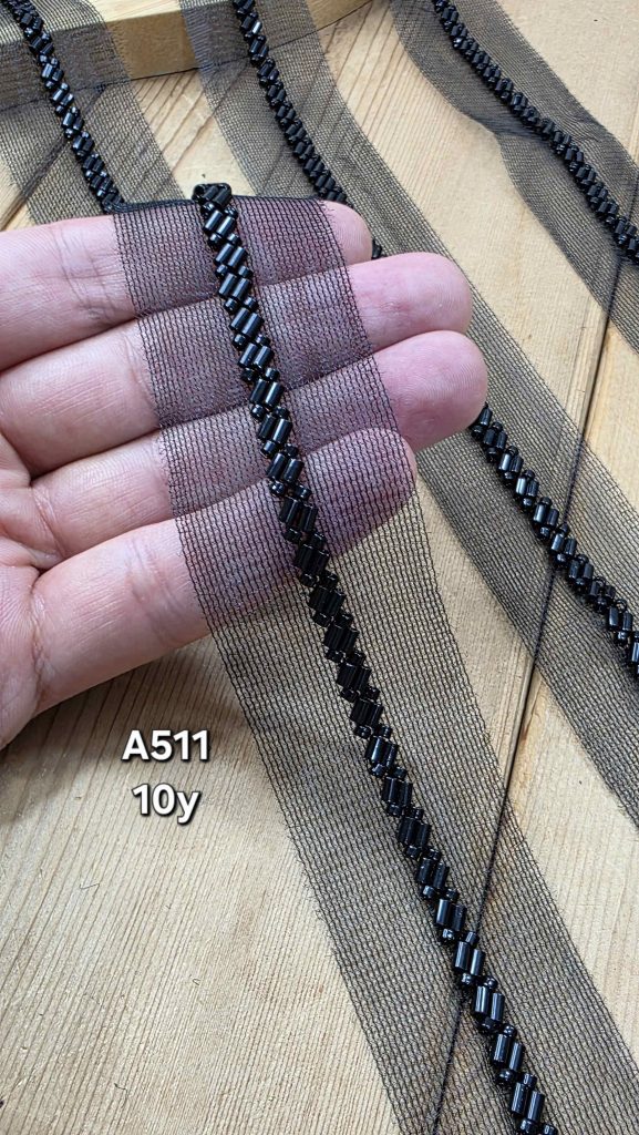 نوار ملیله دوزی کد A511 بسته 10 یاردی