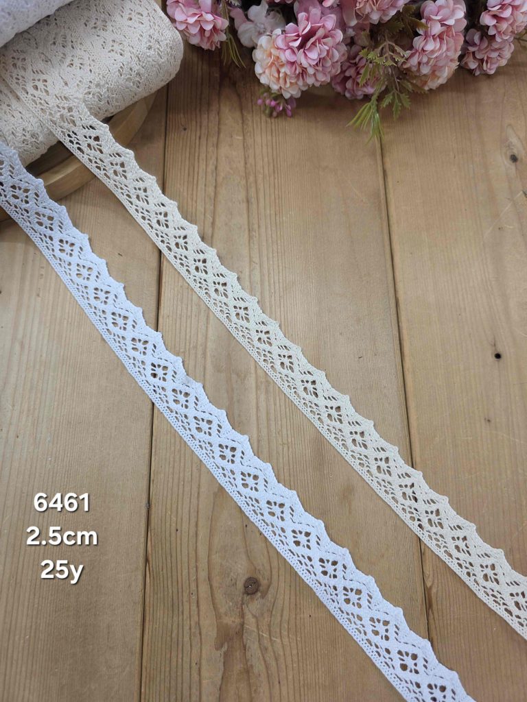 نوار قلاب بافی کد 6461 سایز 2.5 سانت بسته ۲۵ یاردی
