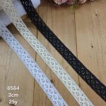 نوار قلاب بافی کد 6564 سایز 3 سانت بسته ۲۵ یاردی