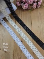 نوار قلاب بافی کد 6564 سایز 3 سانت بسته ۲۵ یاردی