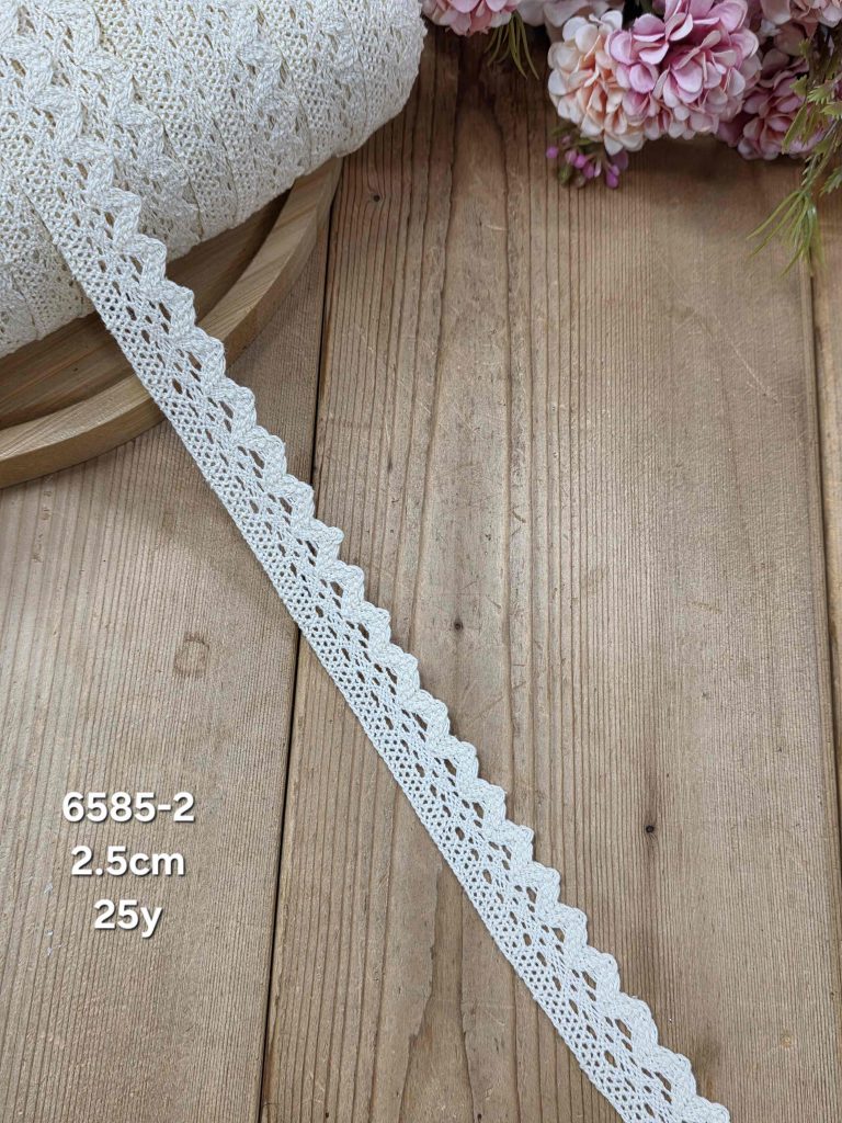 نوار قلاب بافی کد 6585-2 سایز 2.5 سانت بسته ۲۵ یاردی