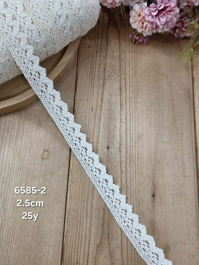 نوار قلاب بافی کد 6585-2 سایز 2.5 سانت بسته ۲۵ یاردی