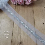نوار ملیله دوزی کد A498 بسته 10 یاردی سایز 6 سانت