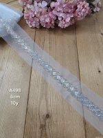 نوار ملیله دوزی کد A498 بسته 10 یاردی سایز 6 سانت