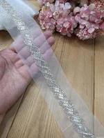 نوار ملیله دوزی کد A498 بسته 10 یاردی سایز 6 سانت