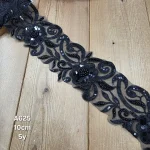 نوار ملیله دوزی کد A625 بسته 5 یاردی سایز 10 سانت