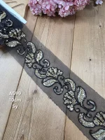 نوار ملیله دوزی کد A599 بسته 5 یاردی سایز 10 سانت