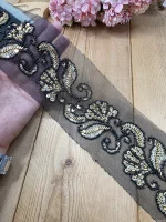 نوار ملیله دوزی کد A599 بسته 5 یاردی سایز 10 سانت