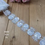 نوار ملیله دوزی کد A690 بسته 5 یاردی سایز 7 سانت