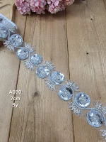 نوار ملیله دوزی کد A690 بسته 5 یاردی سایز 7 سانت
