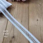 نوار ملیله دوزی کد A478 بسته 10 یاردی سایز 3.5 سانت