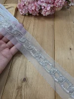 نوار ملیله دوزی کد A27 بسته 10 یاردی سایز 6 سانت