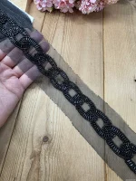 نوار ملیله دوزی کد A27 بسته 10 یاردی سایز 6 سانت