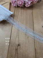 نوار ملیله دوزی کد A509 بسته 10 یاردی سایز 5 سانت