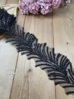 نوار ملیله دوزی کد A504 بسته 5 یاردی سایز 10 سانت