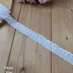 تور کتان کد TK2w سایز 2 سانت بسته 15 یاردی