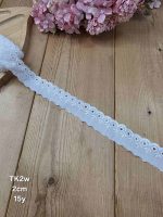 تور کتان کد TK2w سایز 2 سانت بسته 15 یاردی