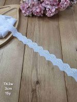 تور کتان کد TK3w سایز 3 سانت بسته 15 یاردی
