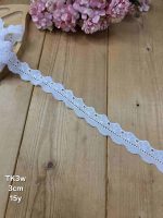 تور کتان کد TK3w سایز 3 سانت بسته 15 یاردی