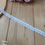 تور کتان کد TK2w سایز 2 سانت بسته 15 یاردی