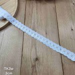 تور کتان کد TK3w سایز 3 سانت بسته 15 یاردی