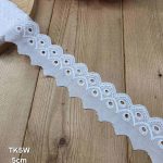 تور کتان کد TK5W سایز 5 سانت بسته 15 یاردی