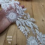 نوار ملیله دوزی کد A540 بسته 5 یاردی سایز 12سانت