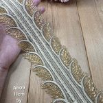 نوار ملیله دوزی کد A609 بسته 5 یاردی سایز 11 سانت