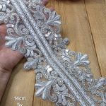 نوار ملیله دوزی کد A610 بسته 5 یاردی سایز 14 سانت