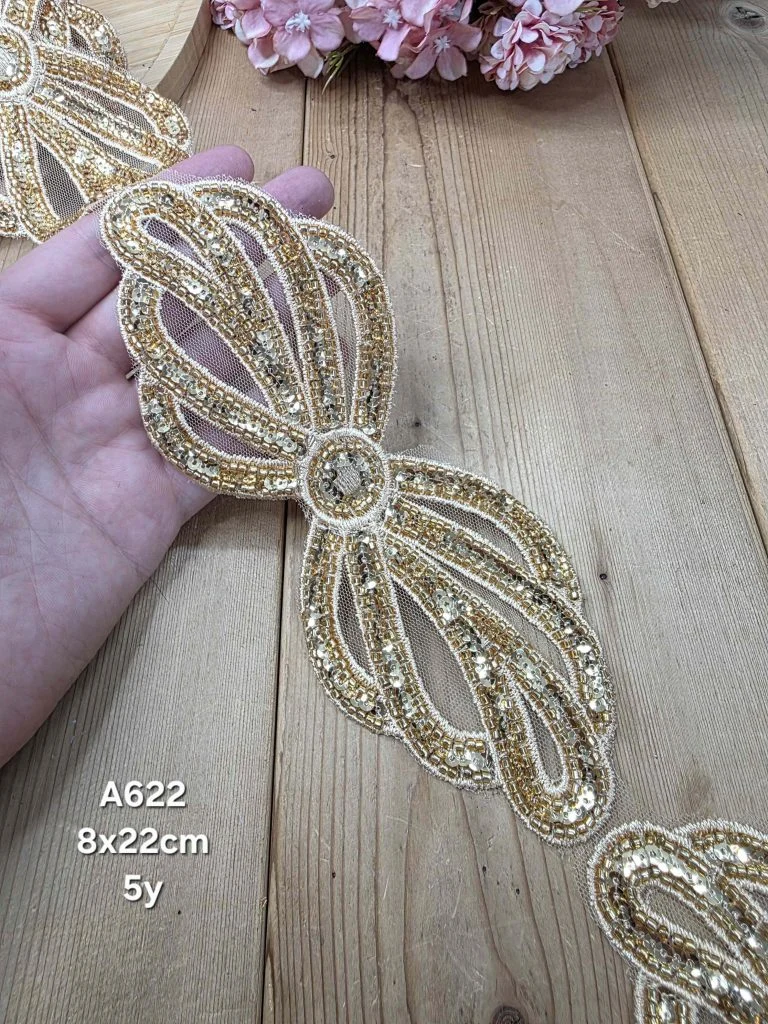 نوار ملیله دوزی کد A622 بسته 5 یاردی