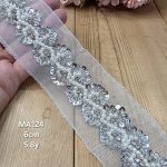 نوار ملیله دوزی کد MA124 بسته 5.8 یاردی سایز 6 سانت