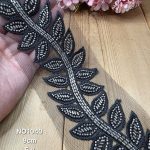 نوار ملیله دوزی کد NO1040 بسته 5 یاردی سایز 9 سانت