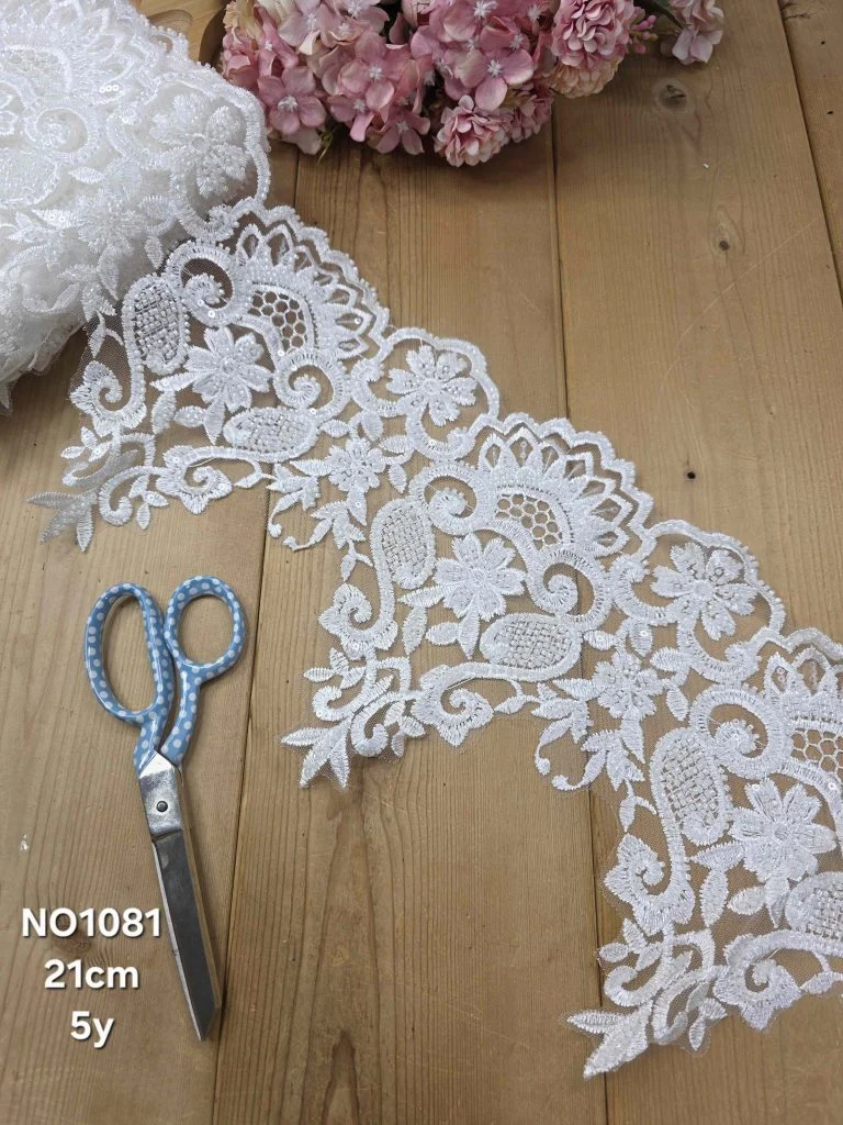 نوار ملیله دوزی کد NO1081 بسته 5 یاردی سایز 21 سانت