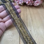نوار ملیله دوزی کد NO122 بسته 10 یاردی سایز 4سانت