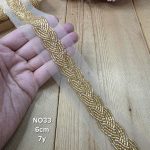 نوار ملیله دوزی کد NO33 بسته 7 یاردی سایز 6 سانت