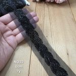 نوار ملیله دوزی کد NO33 بسته 7 یاردی سایز 6 سانت