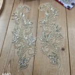 پنل ملیله دوزی و پولک دوزی کد A640 سایز ۳۵ سانت بسته ۱۲ عددی