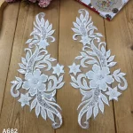 پنل ملیله دوزی و پولک دوزی کد A682 سایز ۳۵ سانت بسته ۱۲ عددی